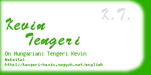 kevin tengeri business card